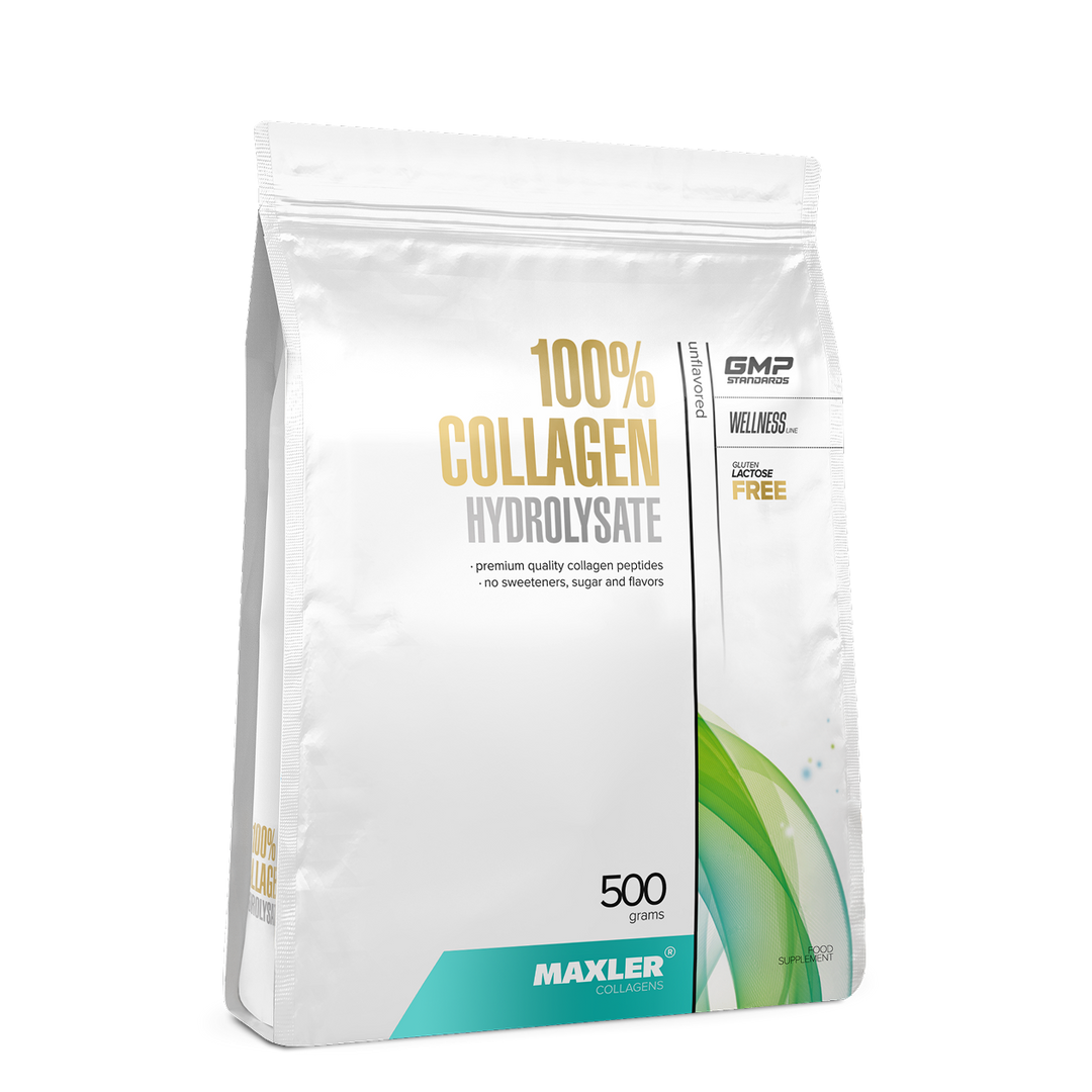 Maxler 100% Collagen Hydrolysate package on a white background