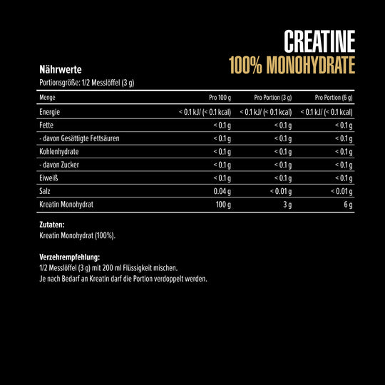 Creatine 100% Monohydrate