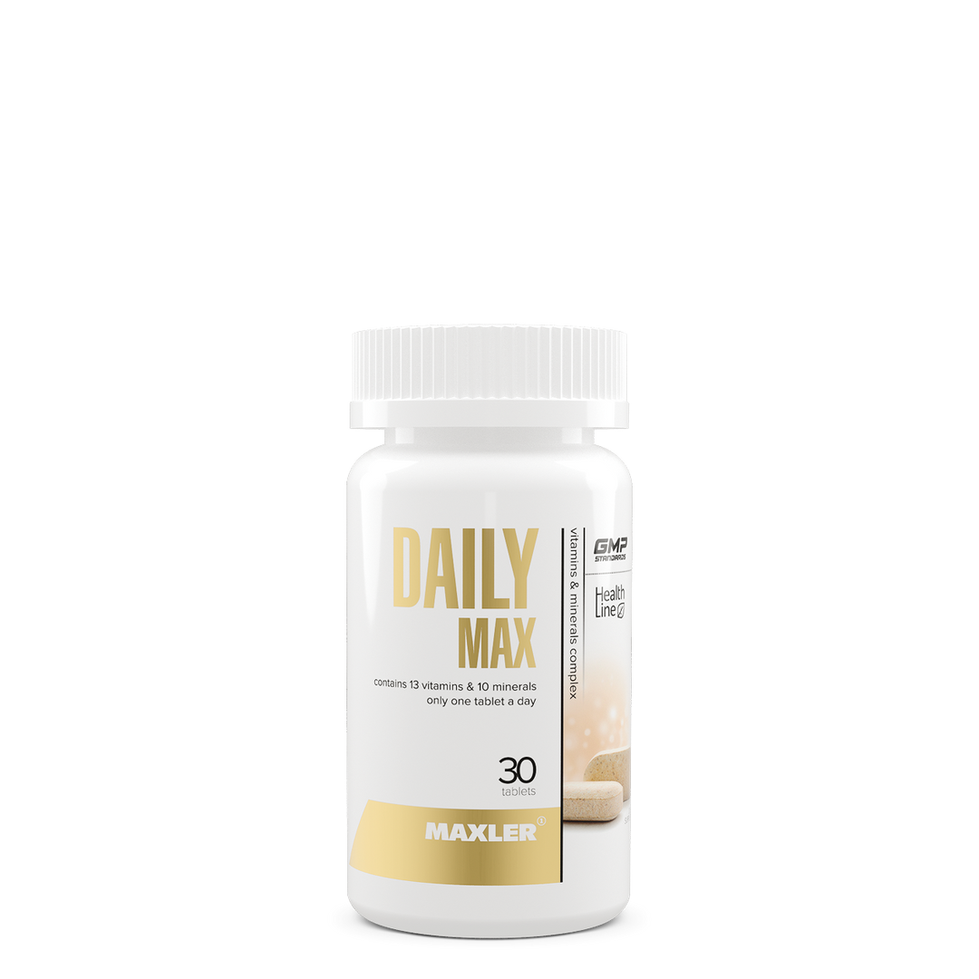 Maxler Daily Max supplement bottle on a white background
