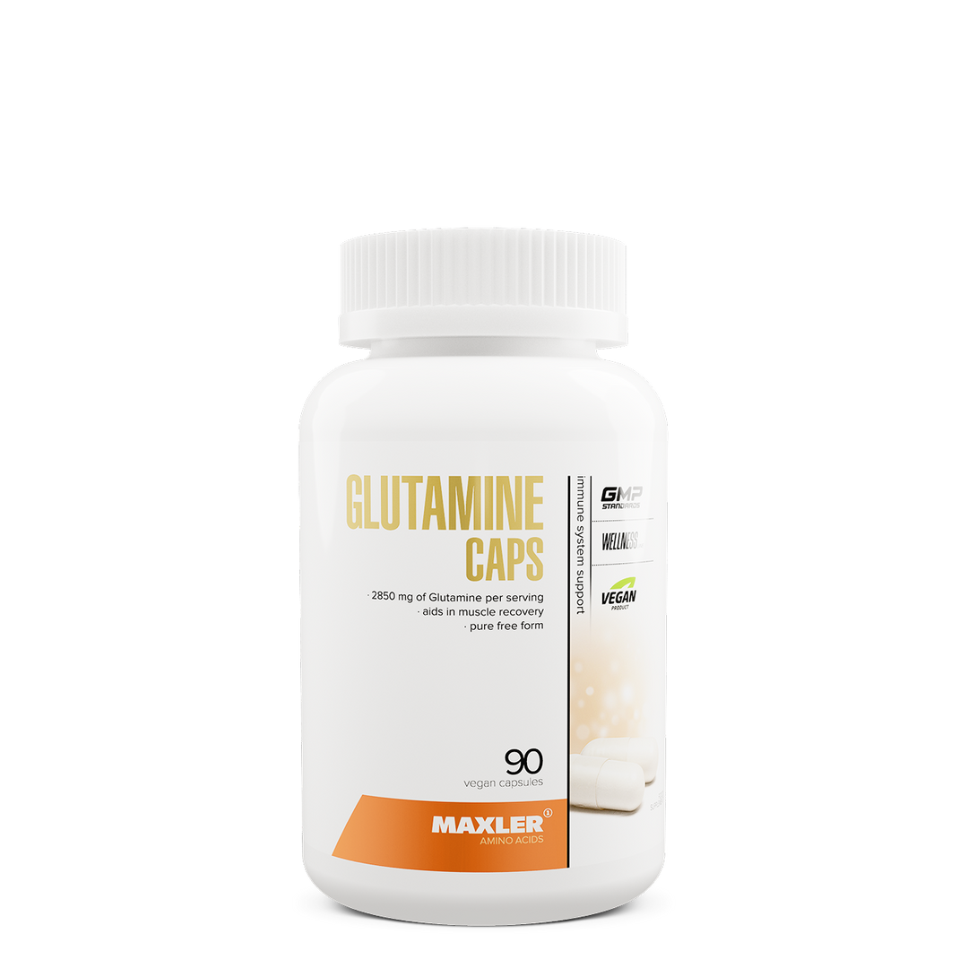 Maxler Glutamine Capsule bottle on a white background
