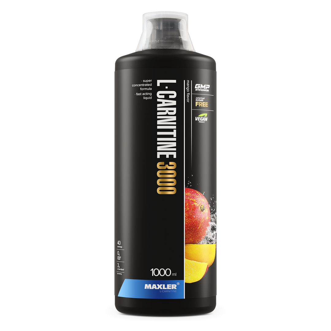Maxler L-Carnitine 3000 supplement bottle on a white background