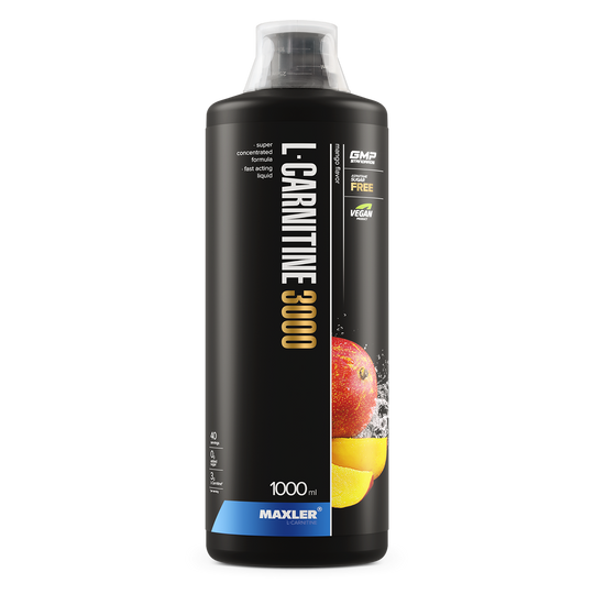 Maxler L-Carnitine 3000 supplement bottle on a white background