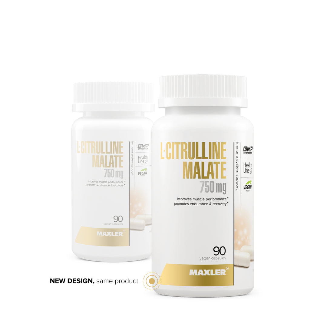 Two bottles of Maxler L-Citrulline Malate supplement on a white background