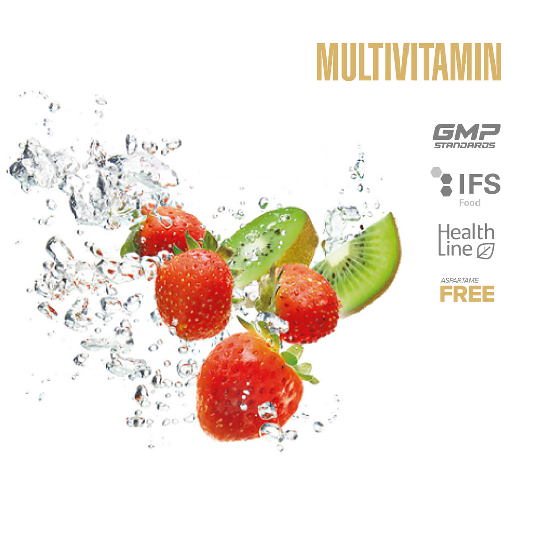 Maxler Multivitamin Effervescent Tablets – strawberry-kiwi flavour, aspartame-free daily vitamin complex, GMP & IFS certified, Health Line, immune and metabolism support