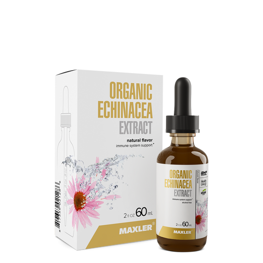 Maxler Organic Echinacea Extract bottle and packaging on a white background