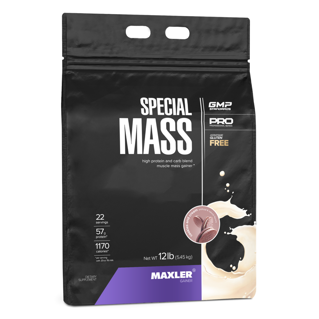 Maxler Special Mass supplement packaging on a white background