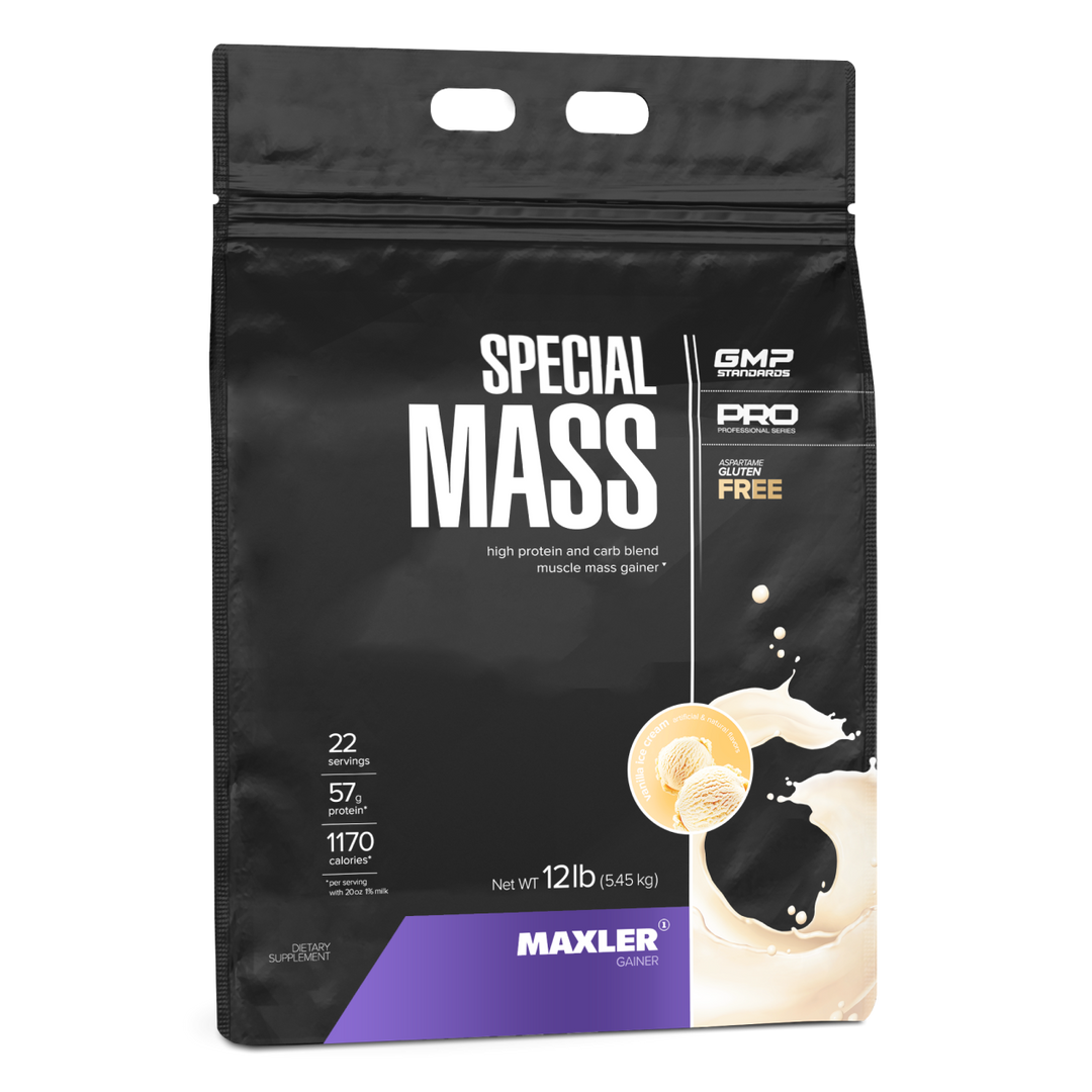 Maxler Special Mass supplement package on a white background