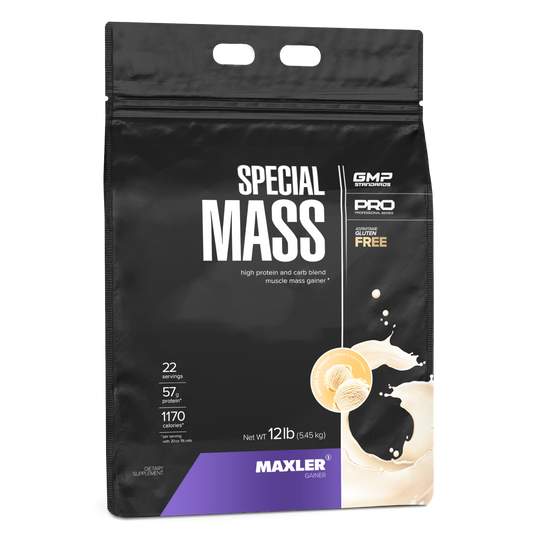 Maxler Special Mass supplement package on a white background