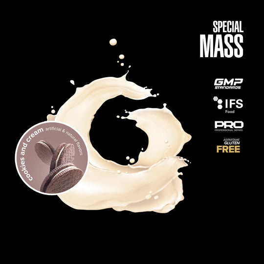 Special Mass product with a black and white design on a black background