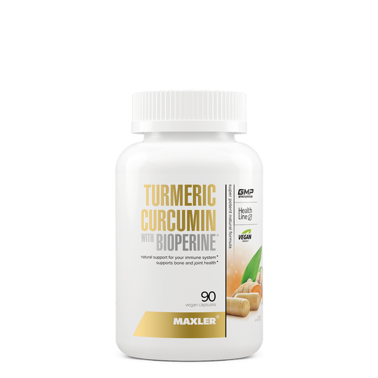 Maxler Turmeric Curcumin with Bioperine supplement bottle on a white background