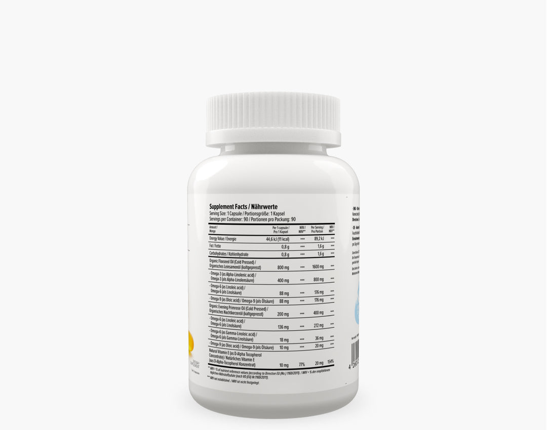 Vegan omega bottle back