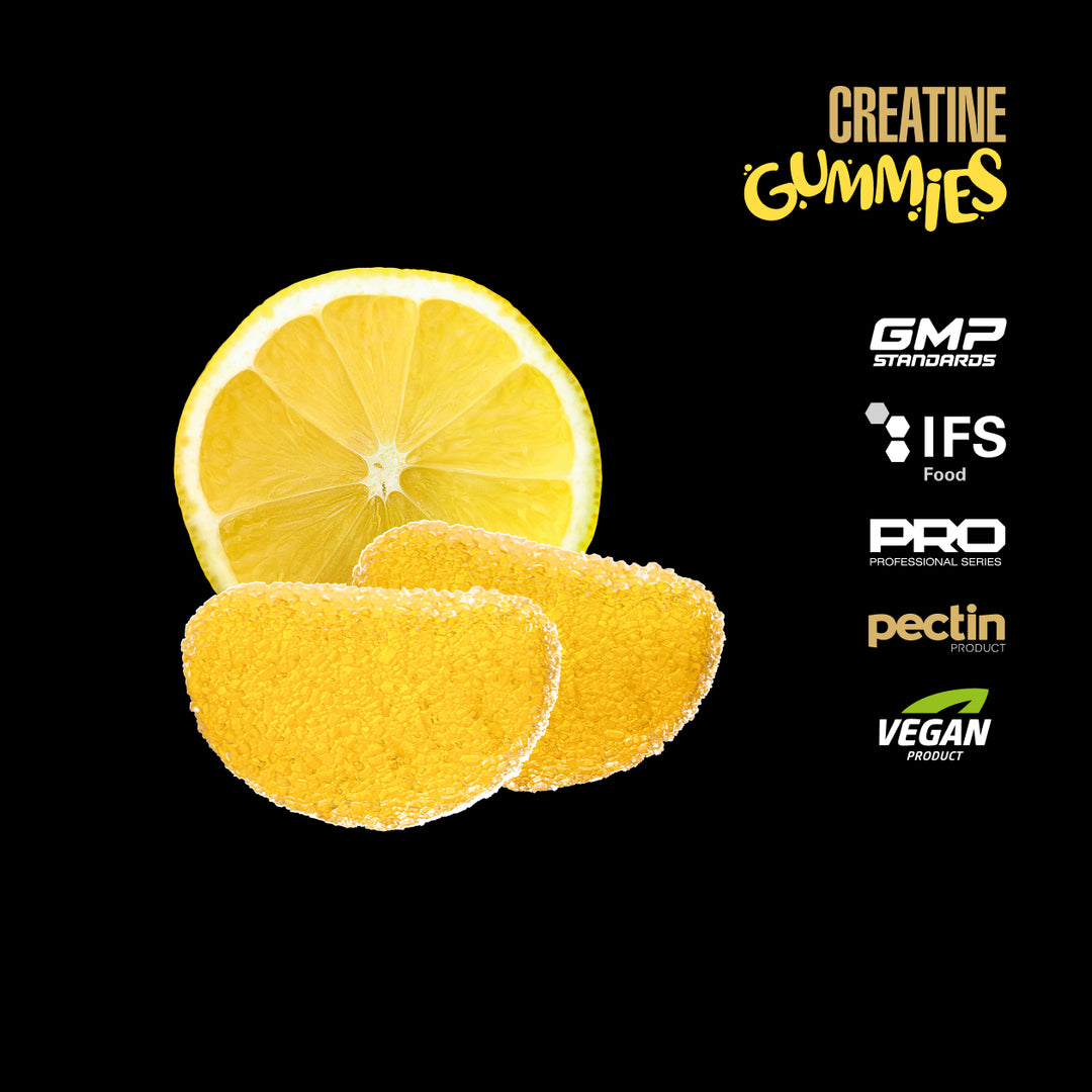 Maxler Creatine Gummies Lemon Flavor — Close-Up View