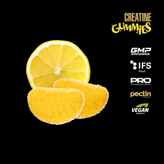 Maxler Creatine Gummies Lemon Flavor — Close-Up View