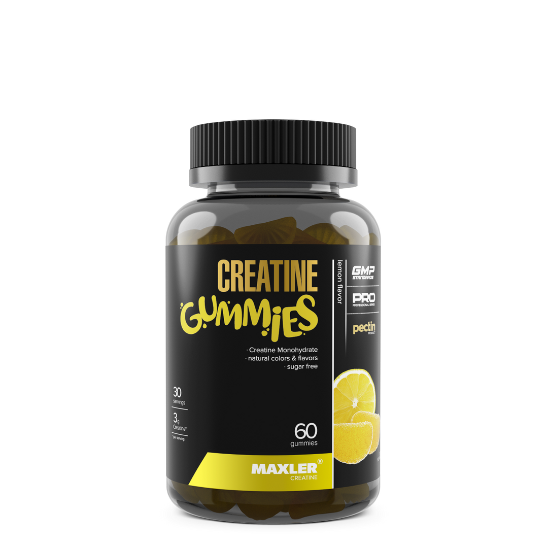 Maxler Creatine Gummies Lemon Flavor — Creatine Supplement Packaging