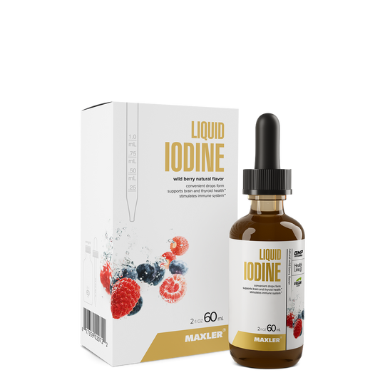 Maxler Liquid Iodine bottle and packaging on a white background