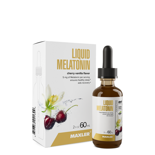 Maxler Liquid Melatonin bottle and packaging on a white background